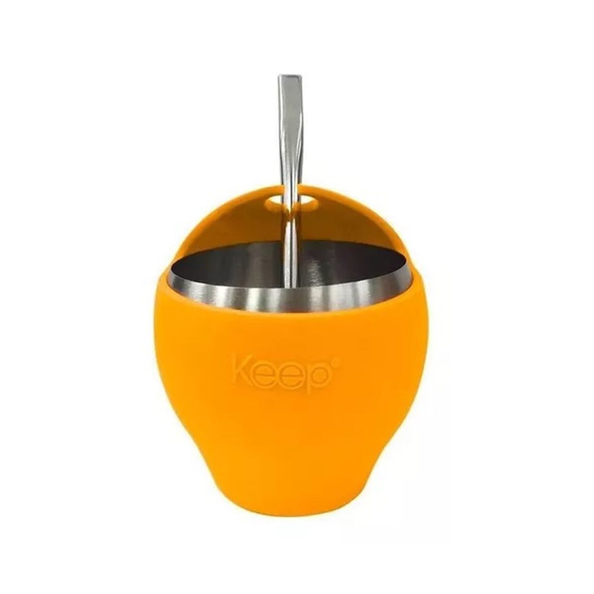 KEEP - Matero Set Mate con Bombilla 230 ml Diseño Amarillo