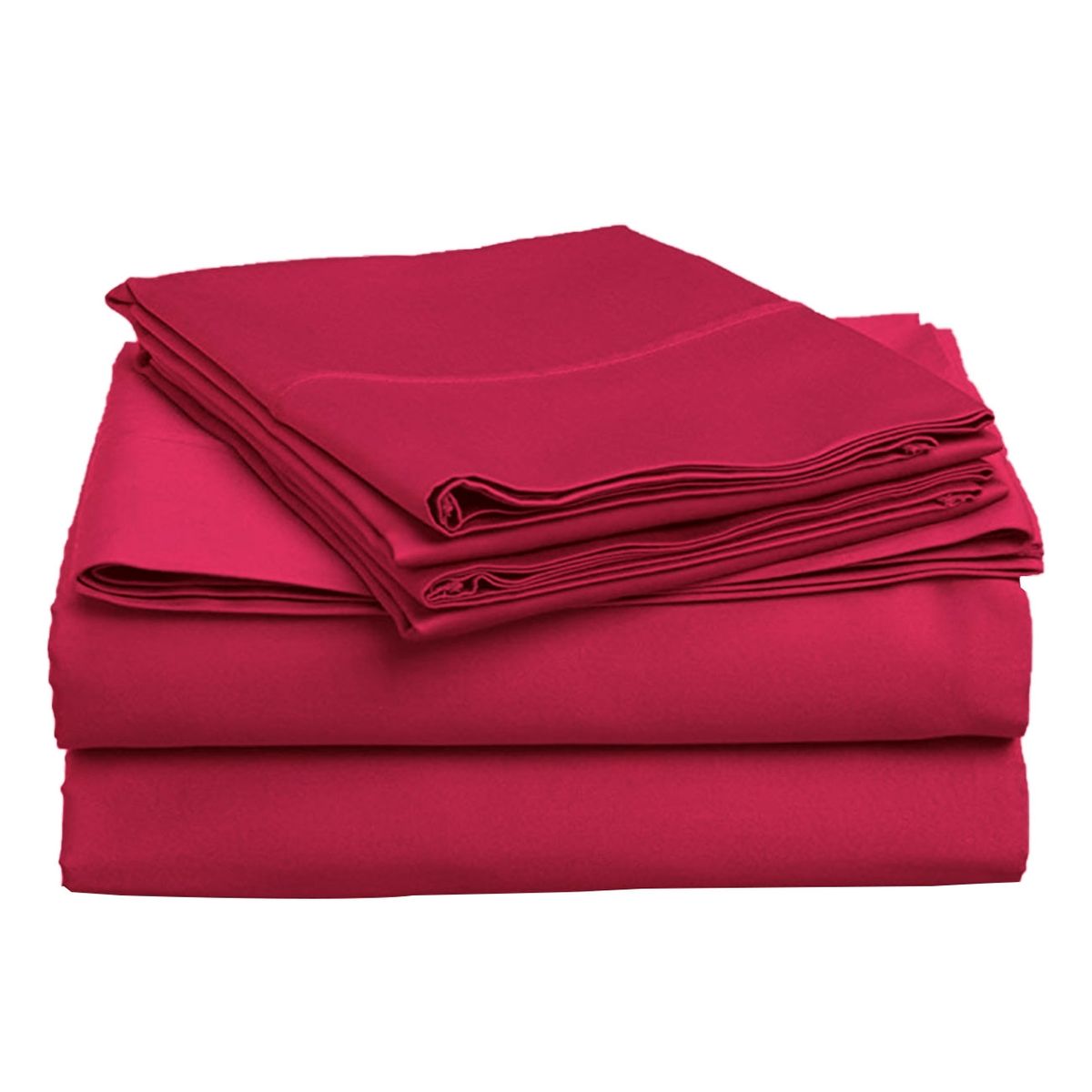 GENERICO - Juego De Sabanas Burdeo 2.0 Plazas (Queen) - 144 Hilos