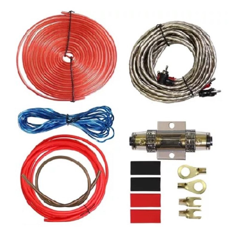 GENERICO - Kit Cables Amplificador Subwoofer Parlantes Auto Premium 213006