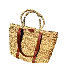 BOHEMIK - Bolso de Boho de paja con doble asa