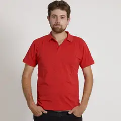 MUST - POLERA HOMBRE MC CUELLO POLO ROJA CUADROS