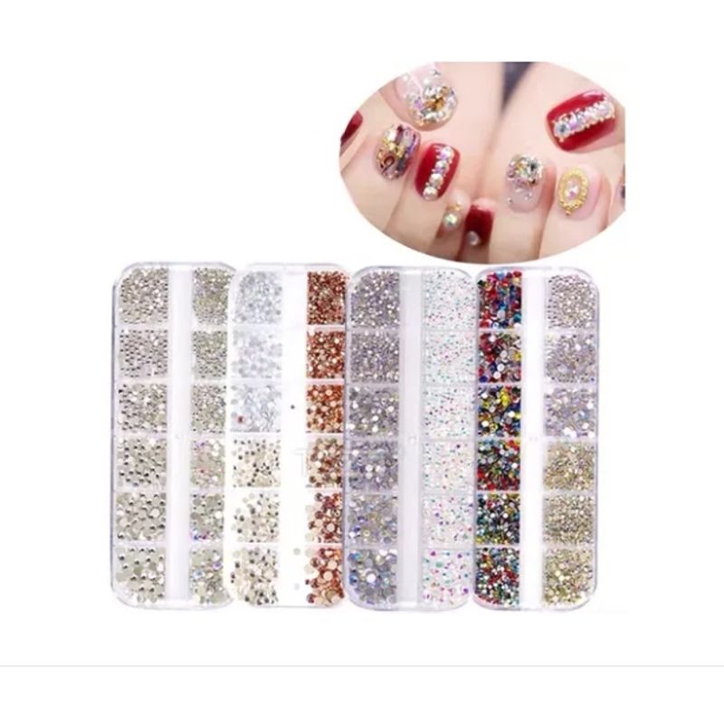 GENERICO - Glitter De Colores Para Decorar Uñas Set 12 - Manicure