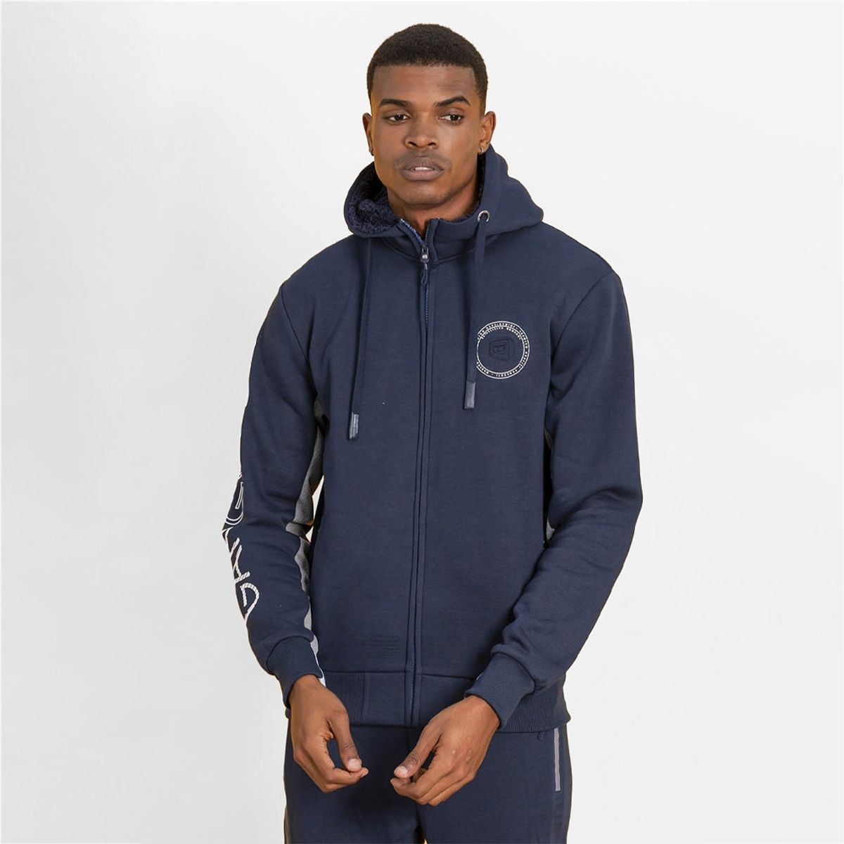 GANGSTER - Polerón Fullzipper Fleece Power Azul Gangster