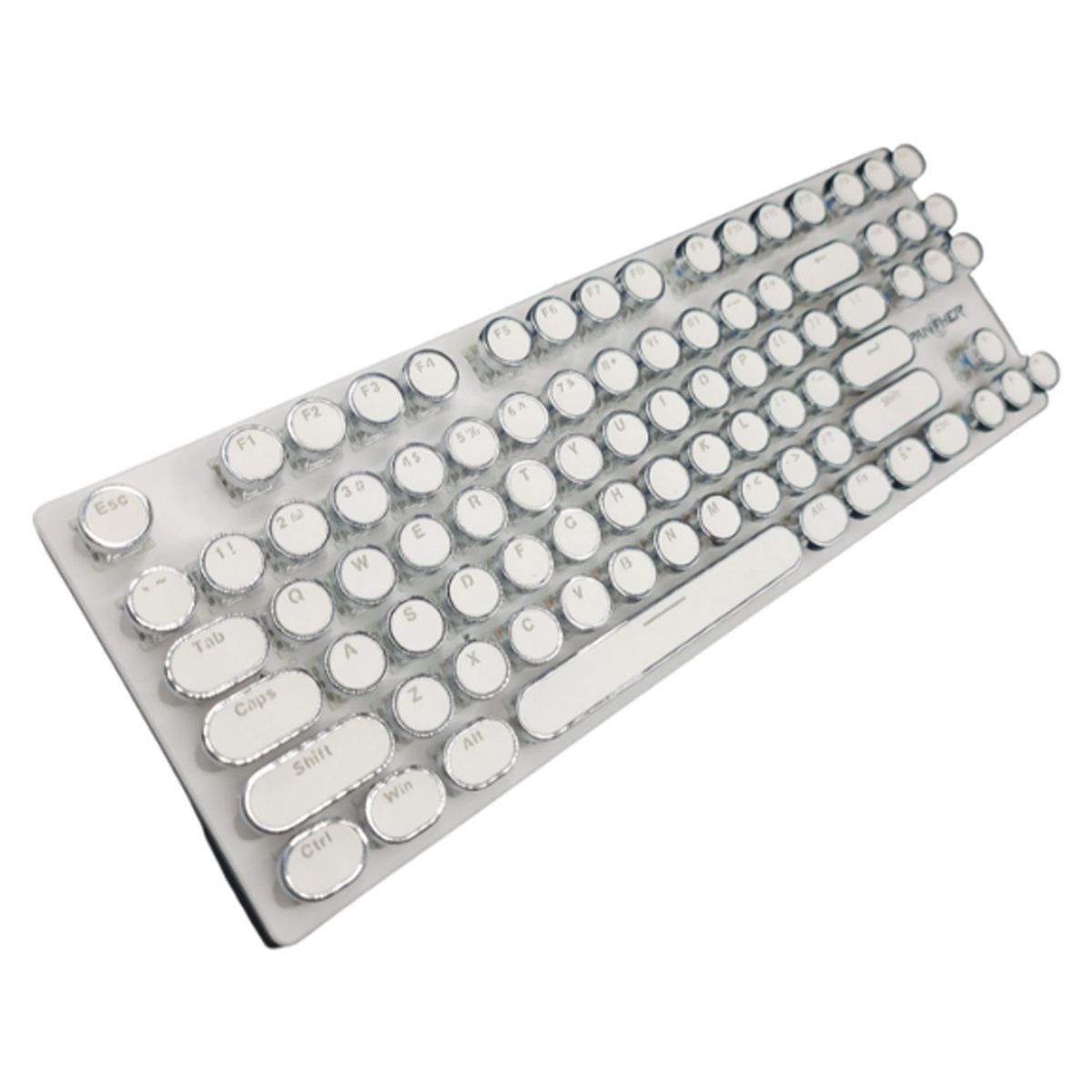 GENERICO - Teclado Gamer 80% PM-825R TKL Blanco Switch Blue Panther