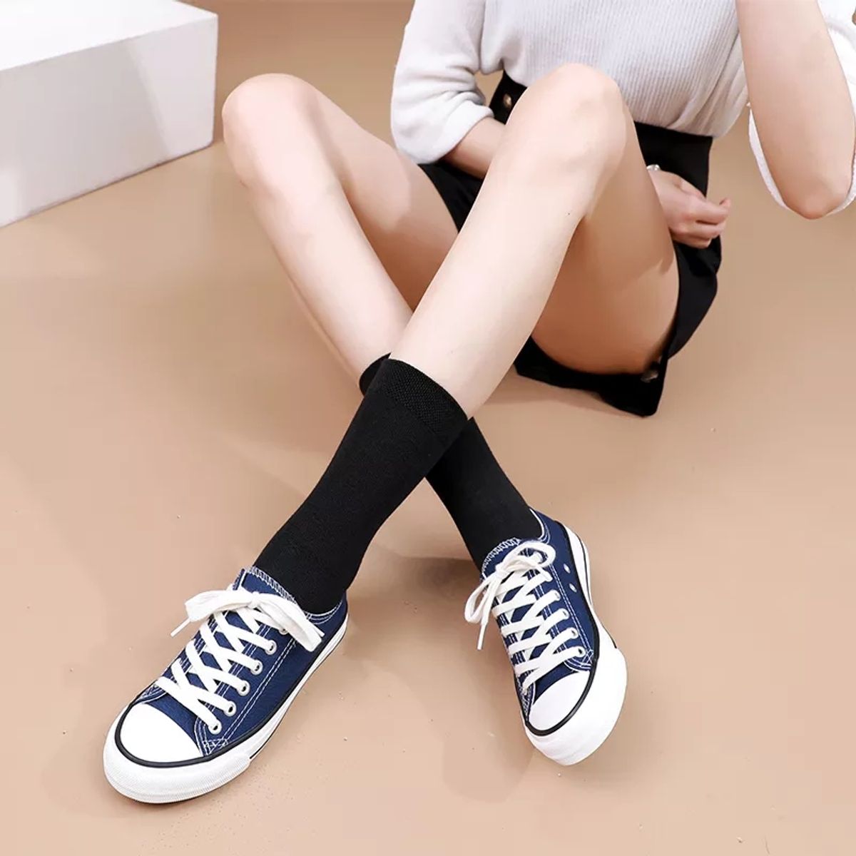 GENERICO - Zapatilla Urbana De Lona Unisex Casual - Azul y Blanco