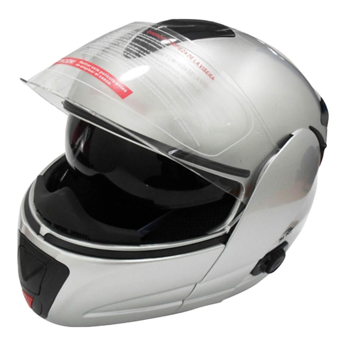 BEX - Casco Full Face Bx210 Talla L Silver Bex Certificado DOT