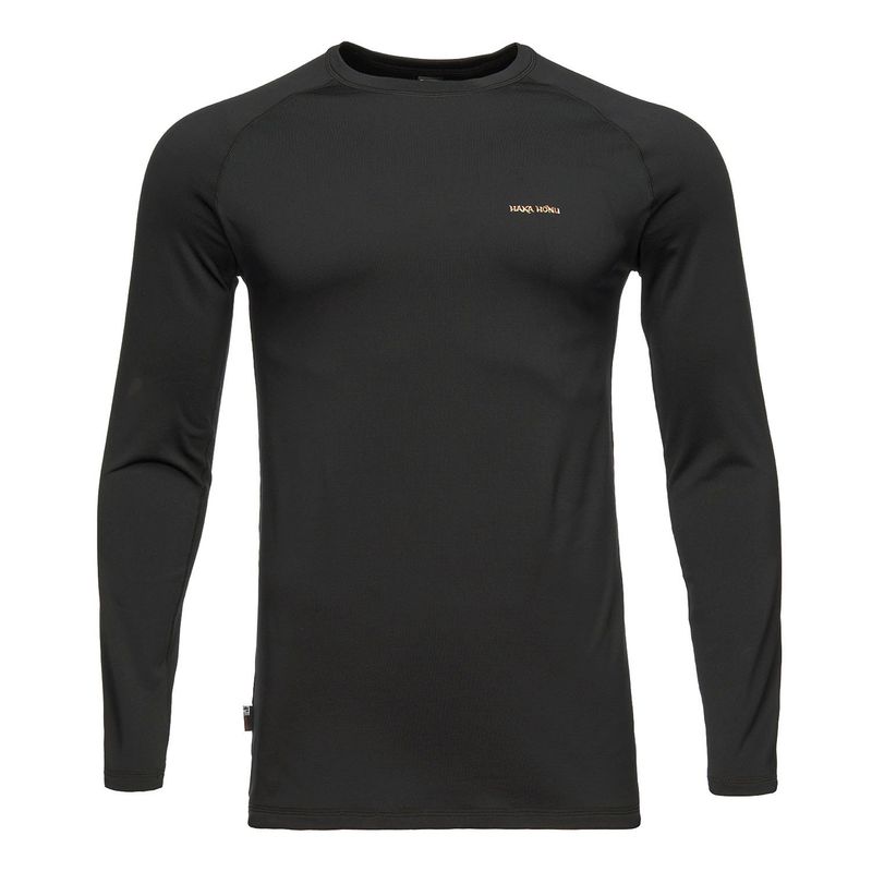 HAKA HONU - Primera Capa Hombre Huemul Top Negro Haka Honu
