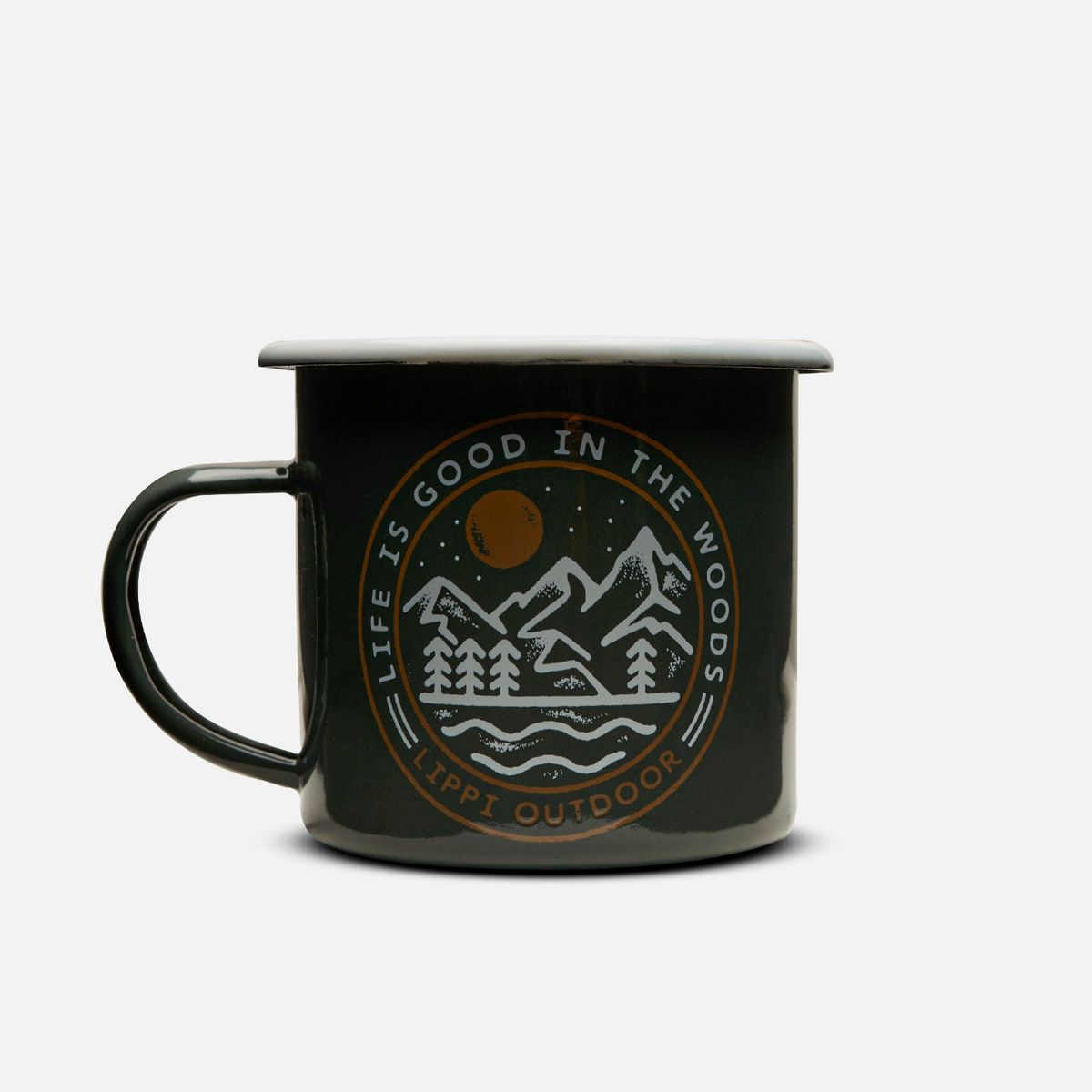 LIPPI - Tazón Mountain Vintage Mug Negro Lippi