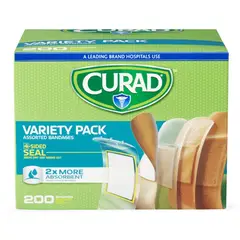 CURAD - Box 200 Uu Parche Curita Tela Flexible Varios Tamaños