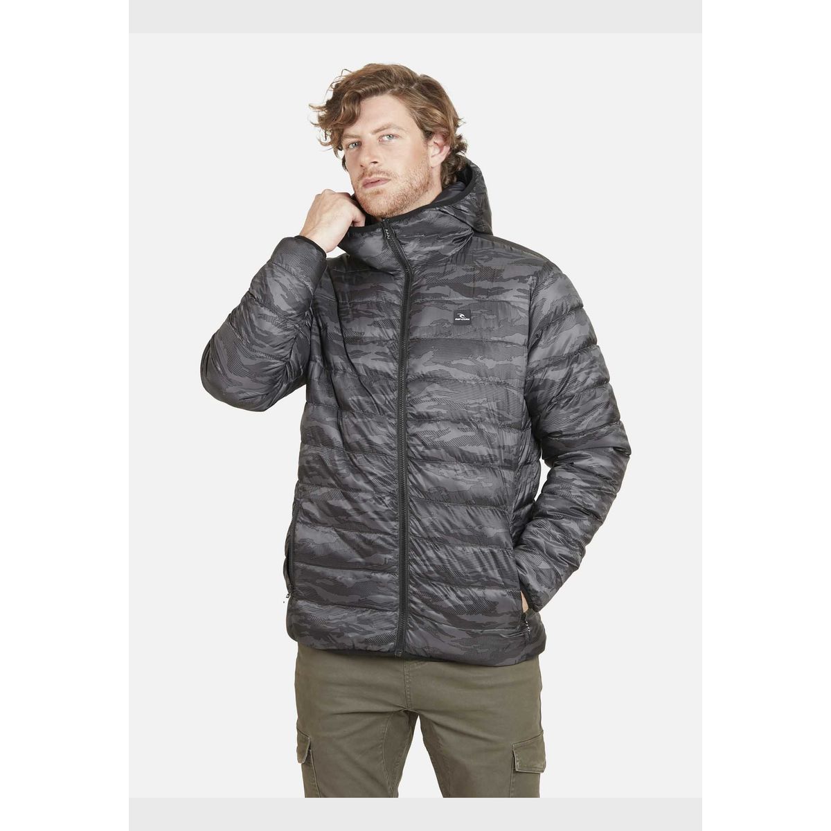 RIP CURL - Parka Reversible Camo Black Hombre Multicolor Rip Curl