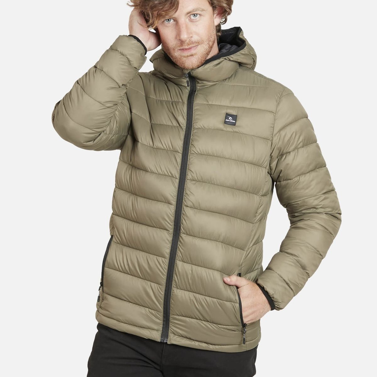 RIP CURL - Parka Hoddie Puffa Hombre Verde Rip Curl