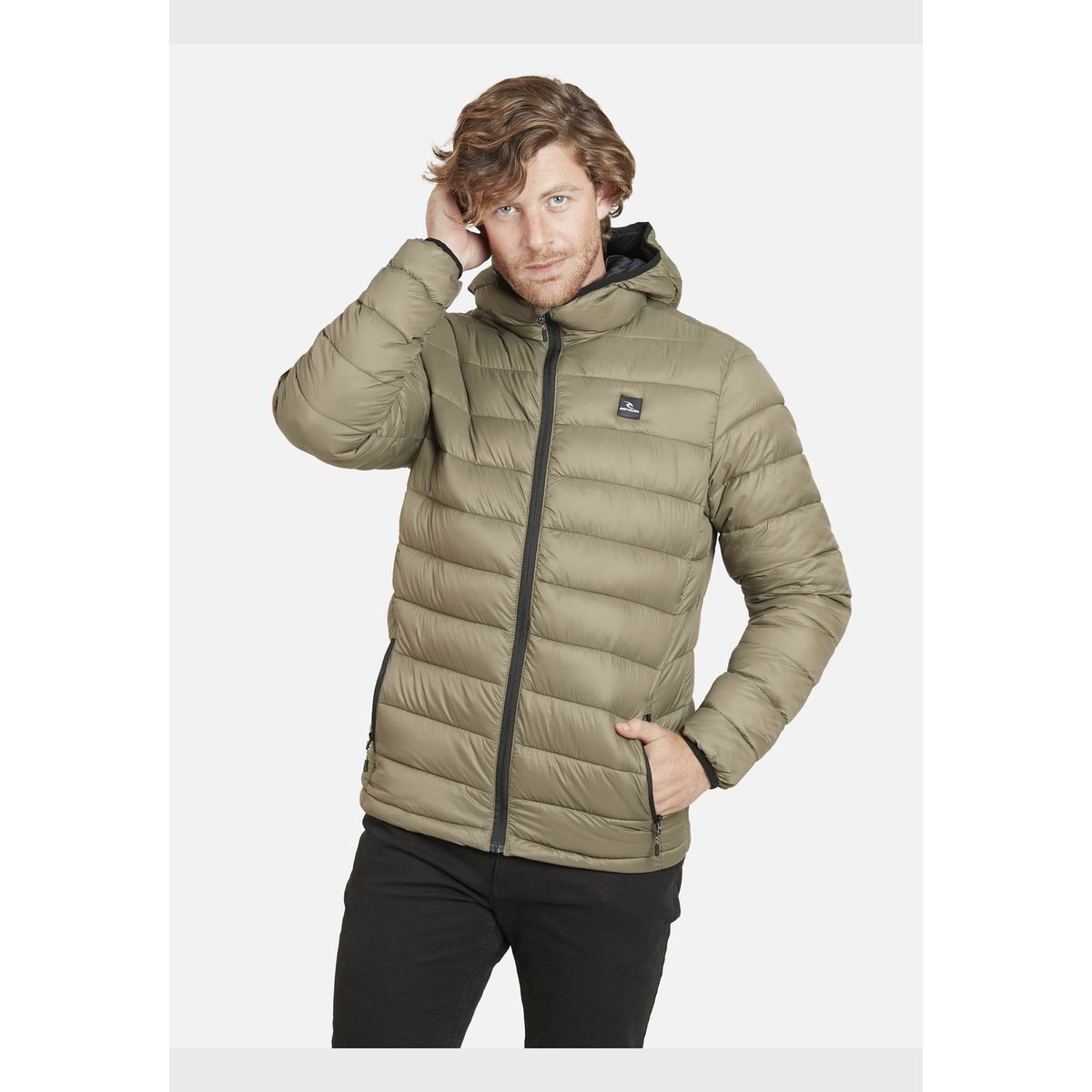 RIP CURL - Parka Hoddie Puffa Hombre Verde Rip Curl