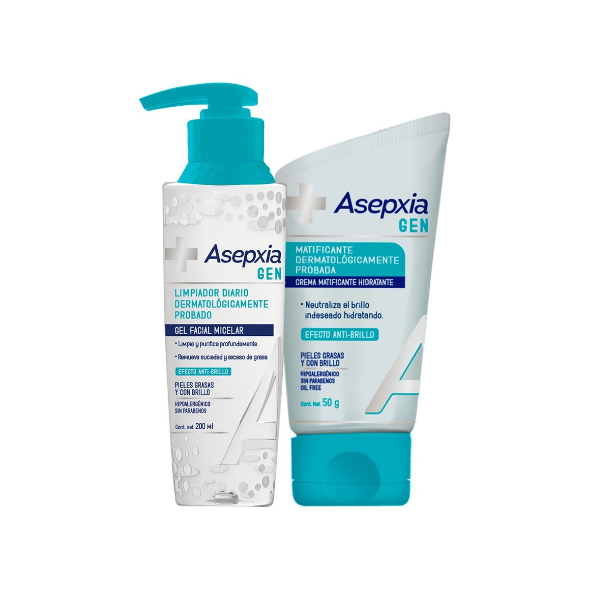 ASEPXIA - Pack Asepxia Gen Gel Facial Micelar más Crema Matificante
