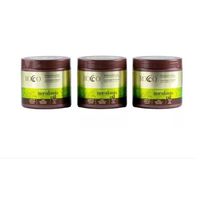 Pack X 3 Crema Capilar Cabello Natural Macadamia Oil Rocco