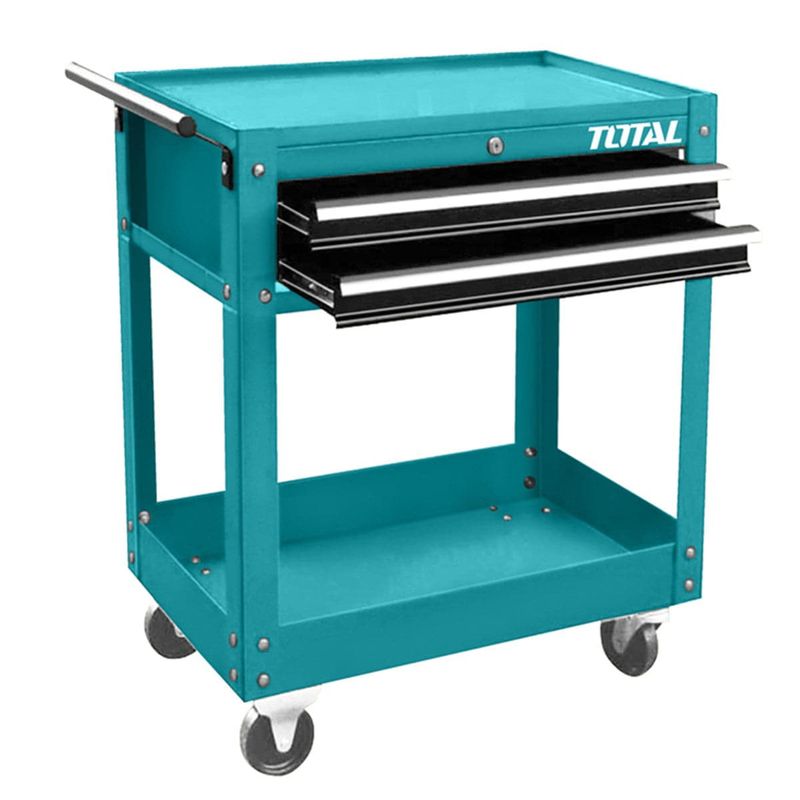 TOTAL TOOLS - Carro Gabinete Metálico Para Herramientas 2 Cajones Total