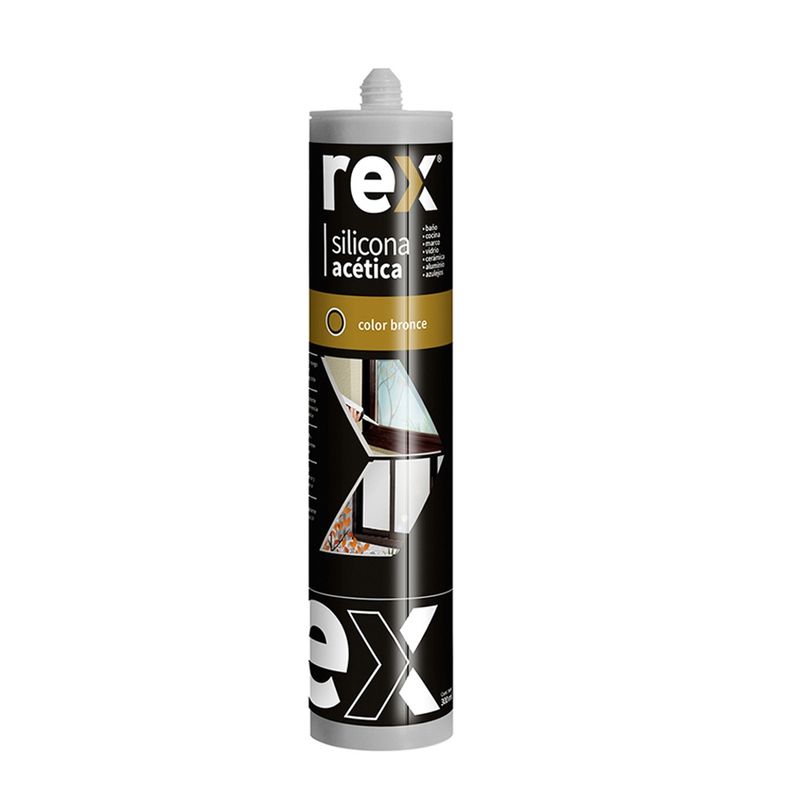 GENERICO - Silicona Acética Rex Bronce Cartucho 300ml