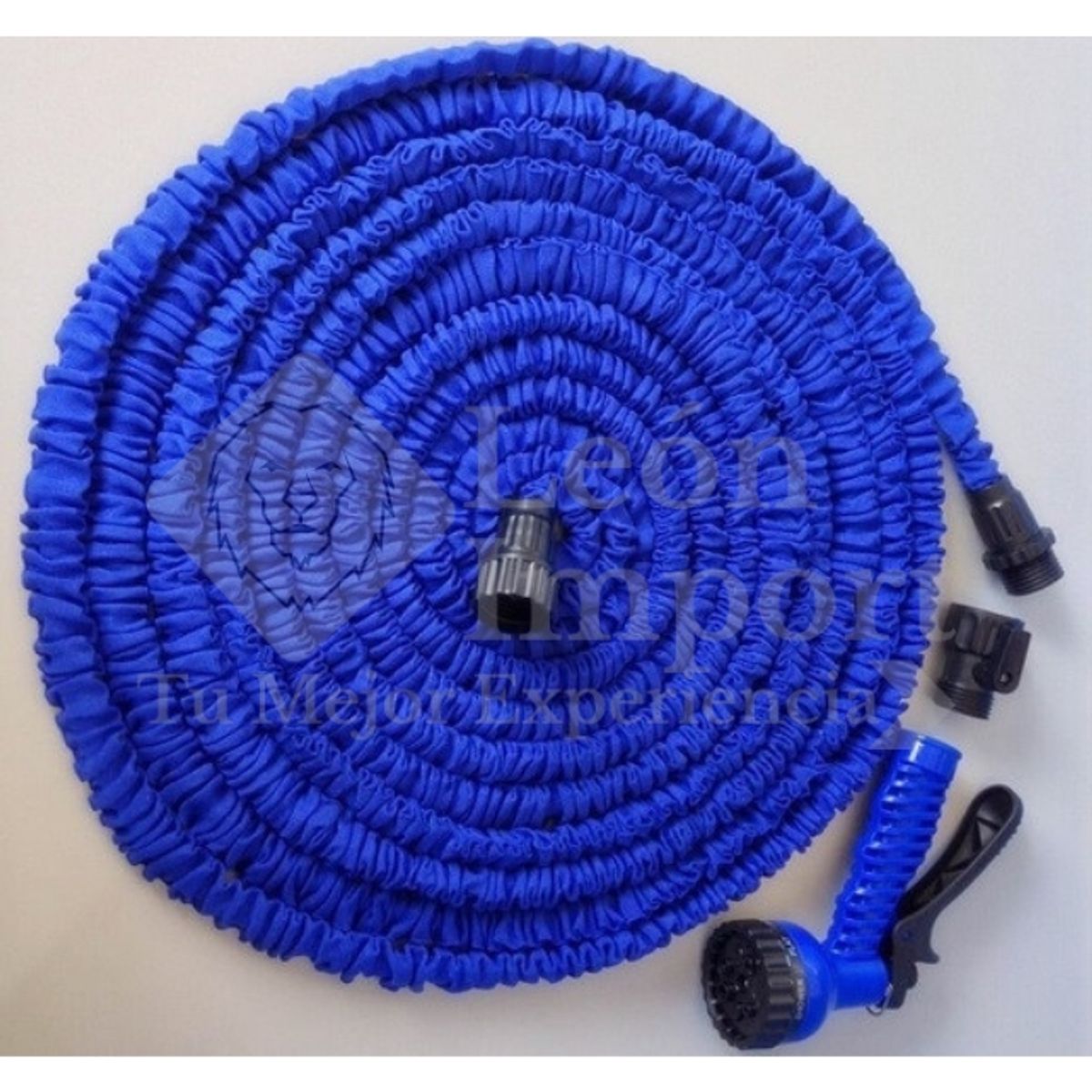 GENERICO - Manguera Retráctil 22.5 Metros Color Azul Variedad en Boquillas