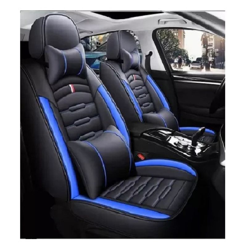 GENERICO - Kit Funda Cubre Asiento Cuero Premium Luxury 216021 Azul