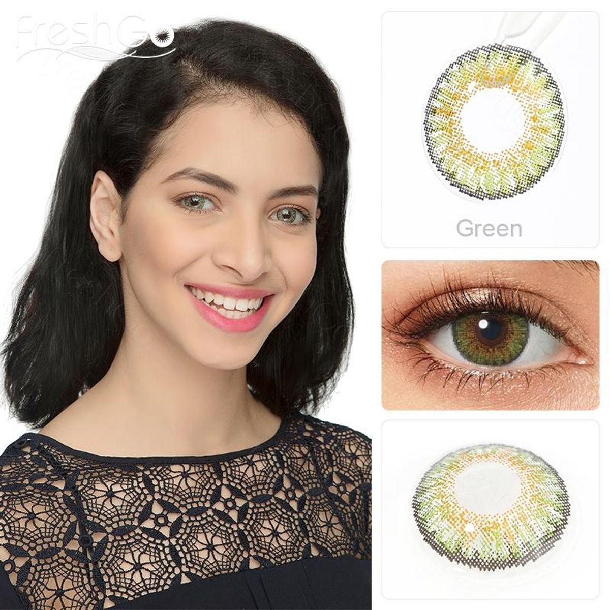 FRESHGO - Lentes de contacto FreshGo 3 tone - Green