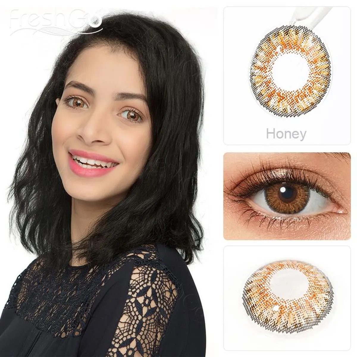 FRESHGO - Lentes de contacto FreshGo 3 tone - Honey