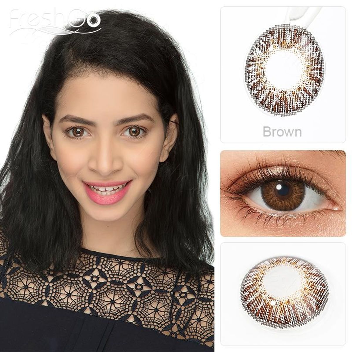 FRESHGO - Lentes de contacto FreshGo 3 tone - Brown