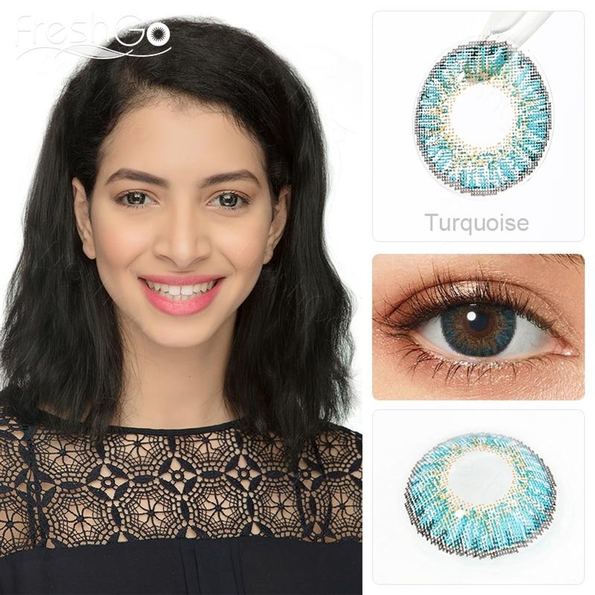 FRESHGO - Lentes de contacto FreshGo 3 tone - Turquoise