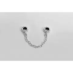 ROSETT - Colgante para pulsera con argollas conectadas por cadena Plata