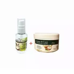 GENERICO - 1 Aceite Coco/argan Flora + 1 Crema Keratina Coco/argan 300g