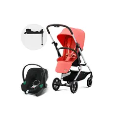 CYBEX - Coche Travel System Eezy S Twist Plus SLV HRed + Aton B2 + Base