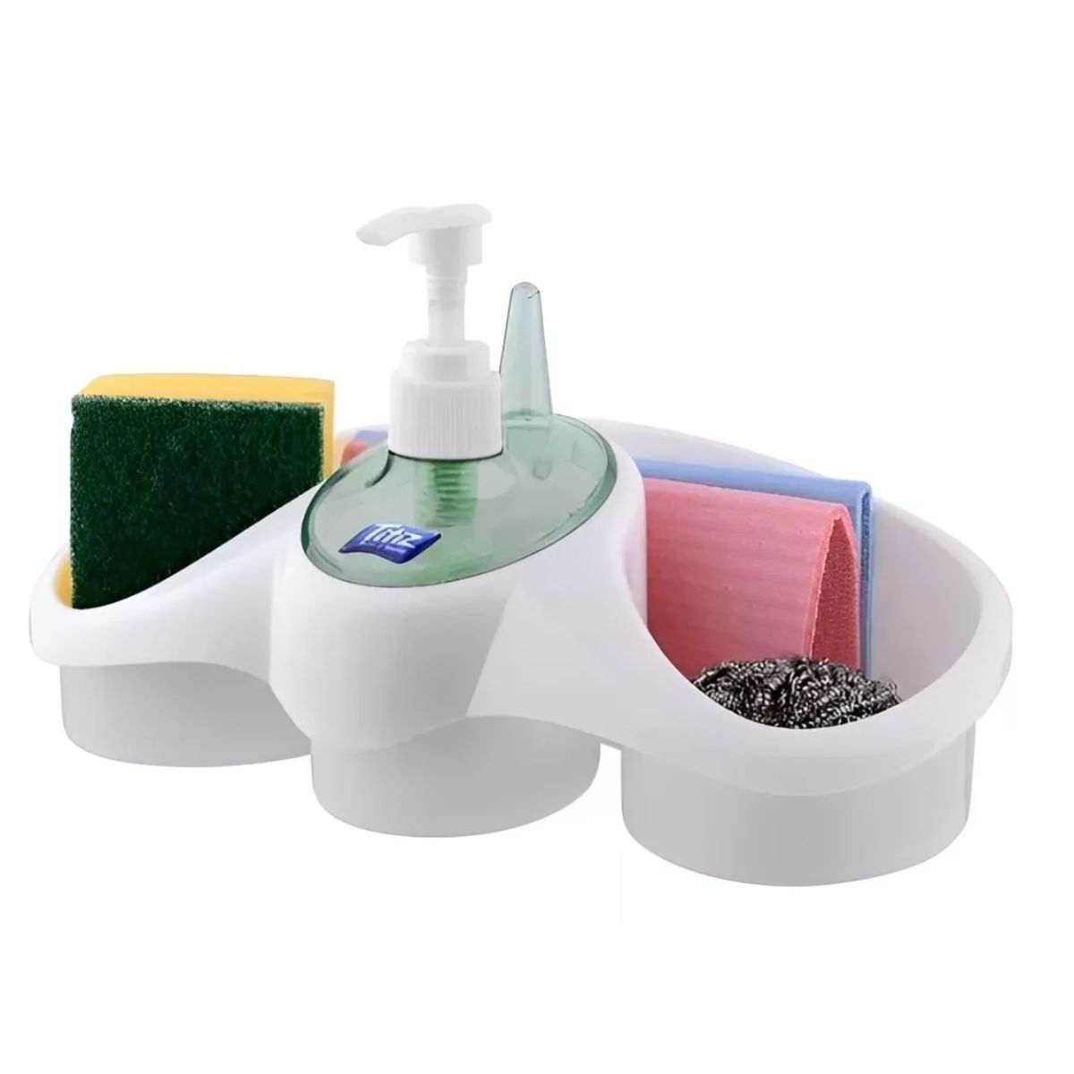 TITIZ - Dispensador de Jabon para Baño con Organizador Titiz Plastico