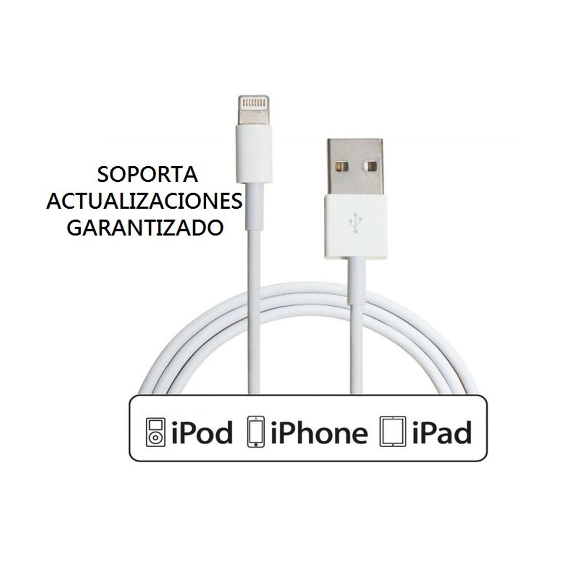 GENERICO - Cable De Carga Compatible iPhone Conector Lightning 1 M Carga Rapida