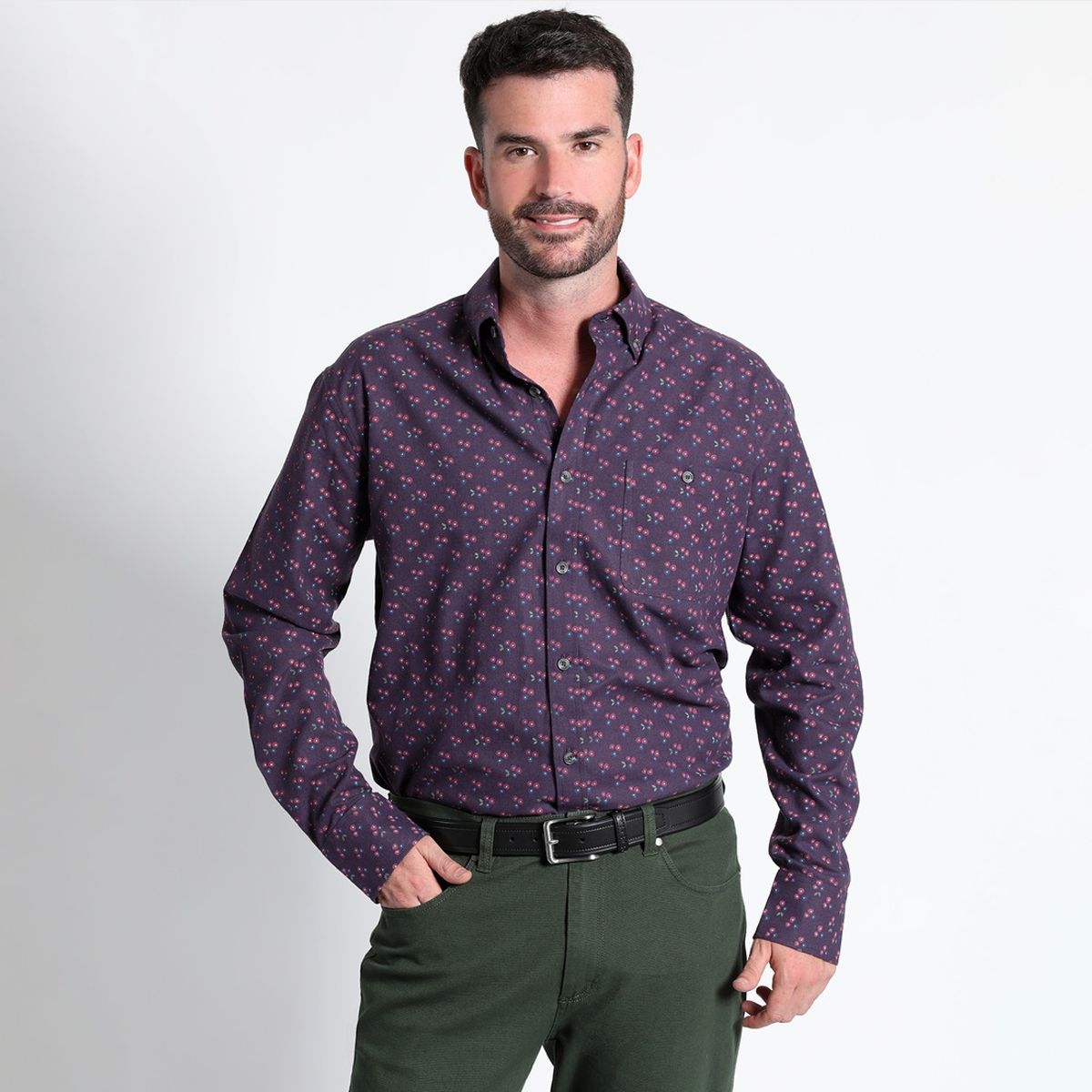 KOTTING - Camisa Villela Estampada Manga Larga KOTTING