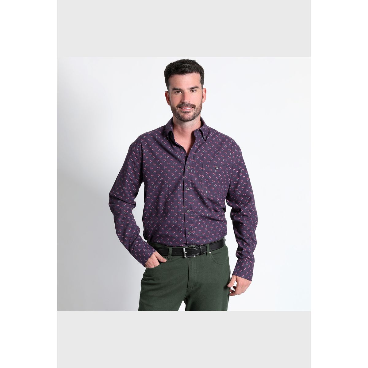 KOTTING - Camisa Villela Estampada Manga Larga KOTTING