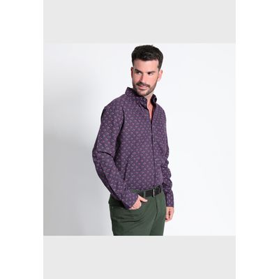 Imagen 2 del producto Camisa Villela Estampada Manga Larga