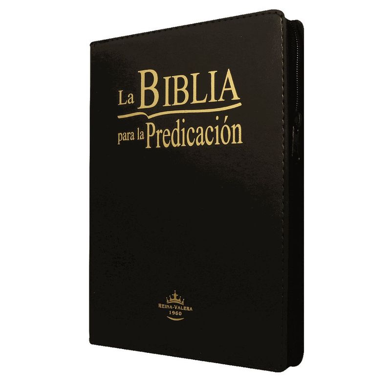 SOCIEDAD BIBLICA DE BRASIL - Biblia para la predicación RVR 1960 negra con indice y cierre