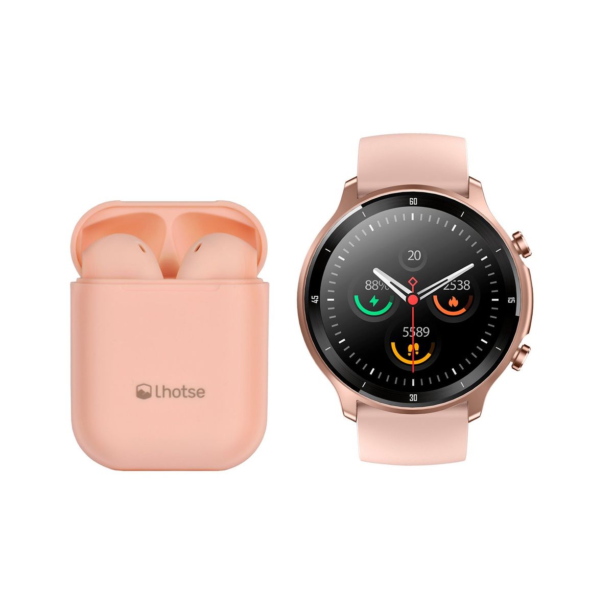 LHOTSE - Pack Smartwatch Lhotse Runner 219 Pink + Audifono RM12