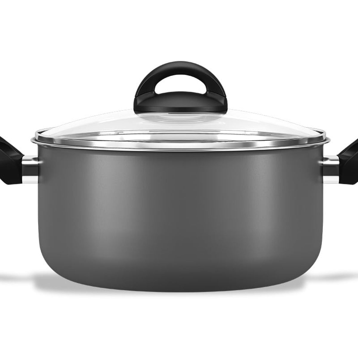 BRINOX - Cacerola Con Tapa 24cm 4.5L Brinox Maple Gris