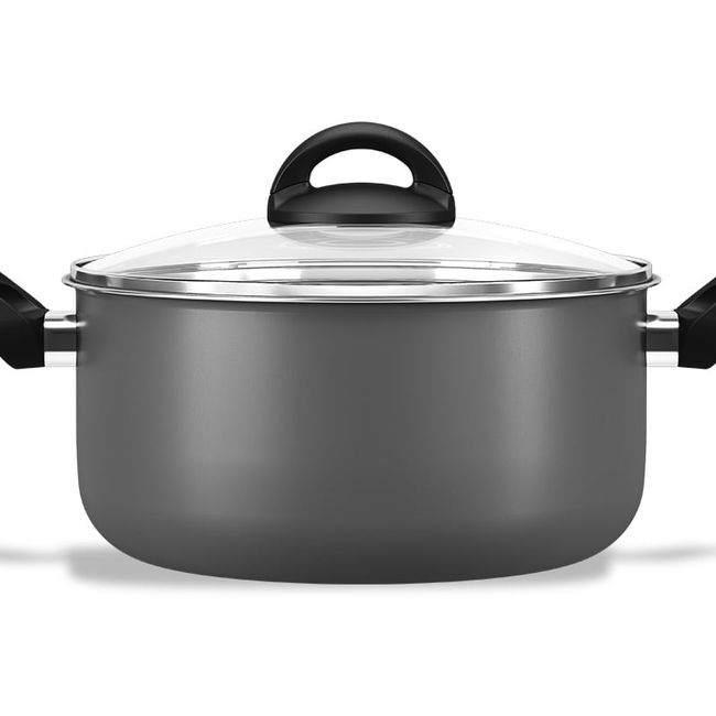 BRINOX - Cacerola Con Tapa 24cm 4.5L Brinox Maple Gris