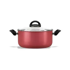 BRINOX - Cacerola Con Tapa 24cm 4.5L Maple Rojo