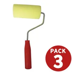 GENERICO - Rodillo Esponja Poliester Para Pintar 12Cm Pack 3
