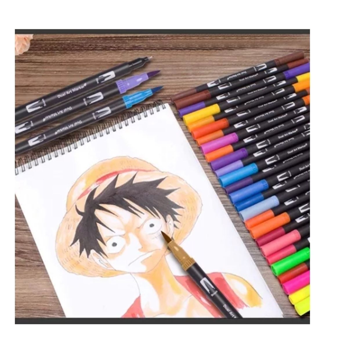 ESHOPANGIE - 132 Marcadores De Doble Punta Tipo Pincel Colores