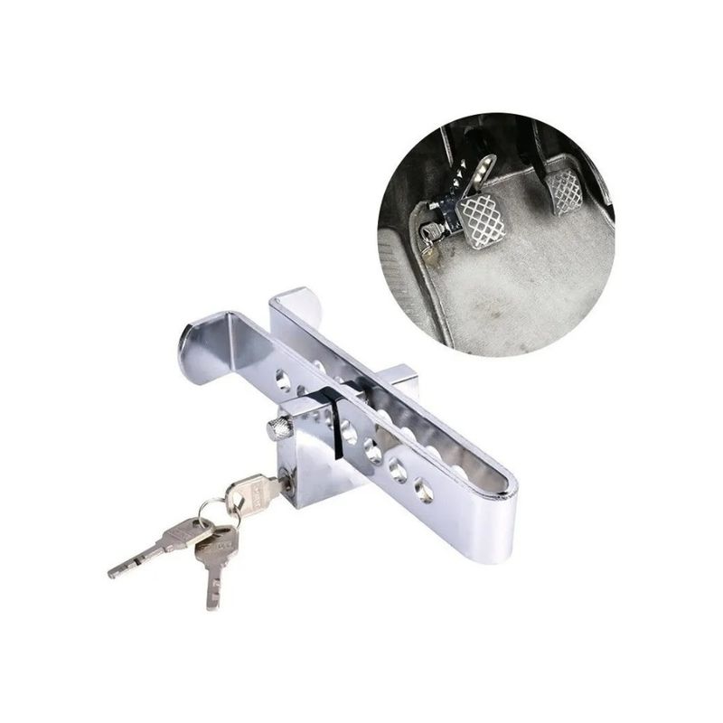 GENERICO - Traba Pedal - Candado - Llaves Seguridad Auto Robo
