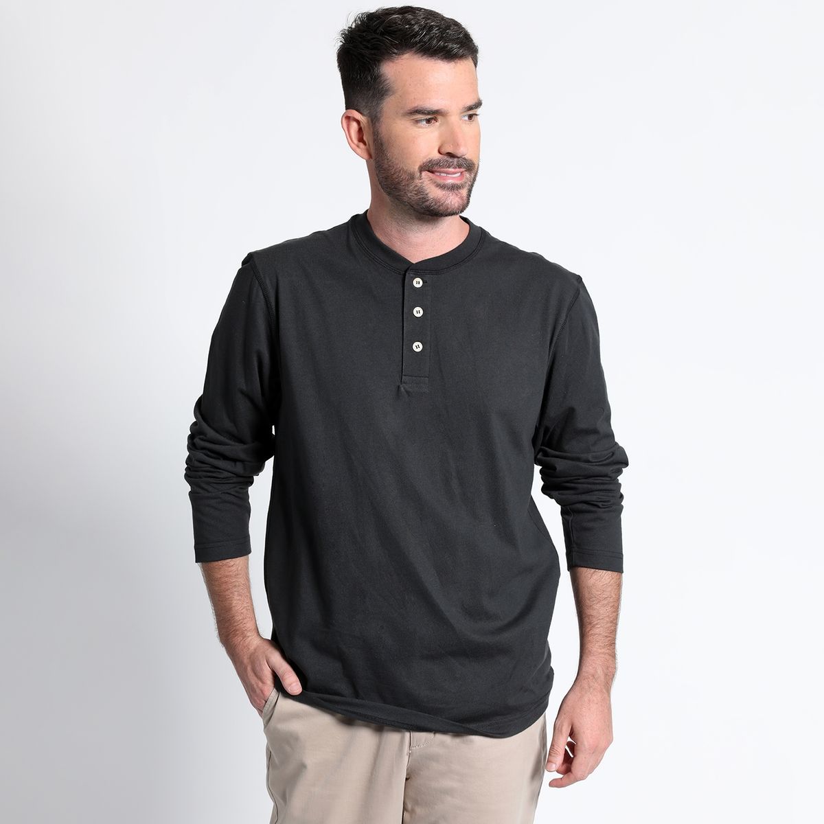 KOTTING - Polera Jersey Botónes Manga Larga Regular Fit KOTTING