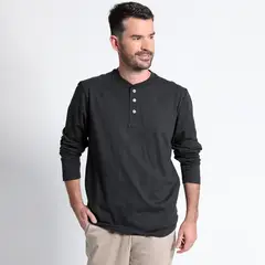 KOTTING - Polera Jersey Botónes Manga Larga Regular Fit