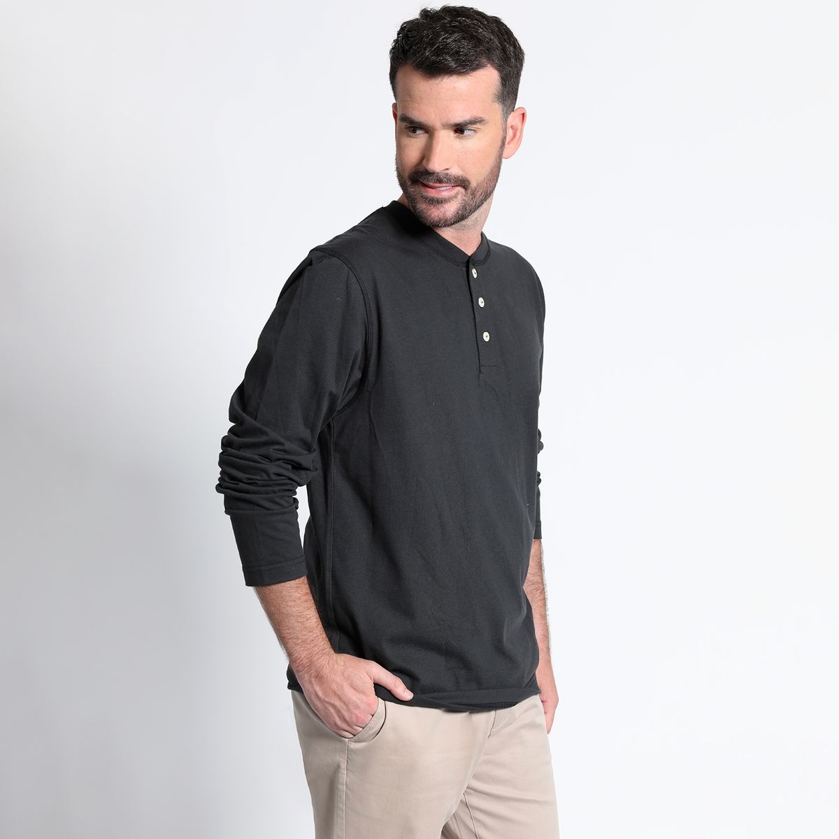 KOTTING - Polera Jersey Botónes Manga Larga Regular Fit KOTTING