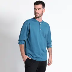 KOTTING - Polera Jersey Botónes Manga Larga Regular Fit