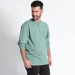 KOTTING - Polera Jersey Botónes Manga Larga Regular Fit