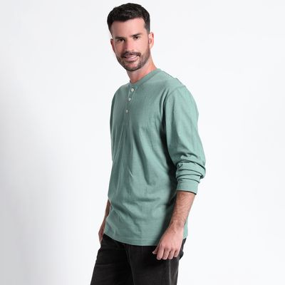 Imagen 2 del producto Polera Jersey Botónes Manga Larga Regular Fit