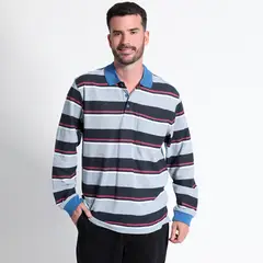 KOTTING - Polera Piqué Listada Manga Larga Regular Fit