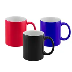 DETODOYMAS - Caja 36 Tazones Mágicos Brillantes Estampar Sublimación 11 Oz - Negro